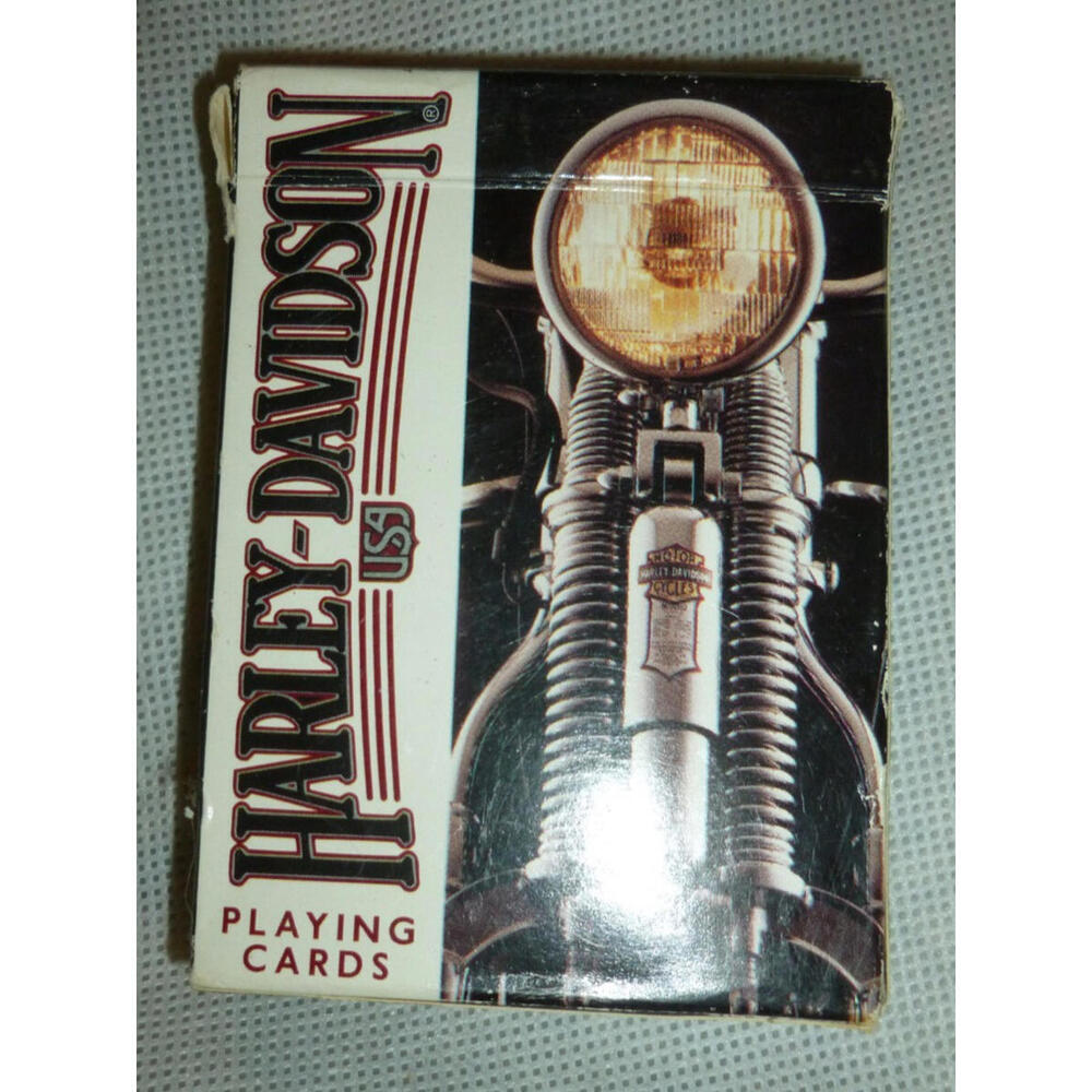 Vintage Harley Davidson Motorcycle Playing Cards